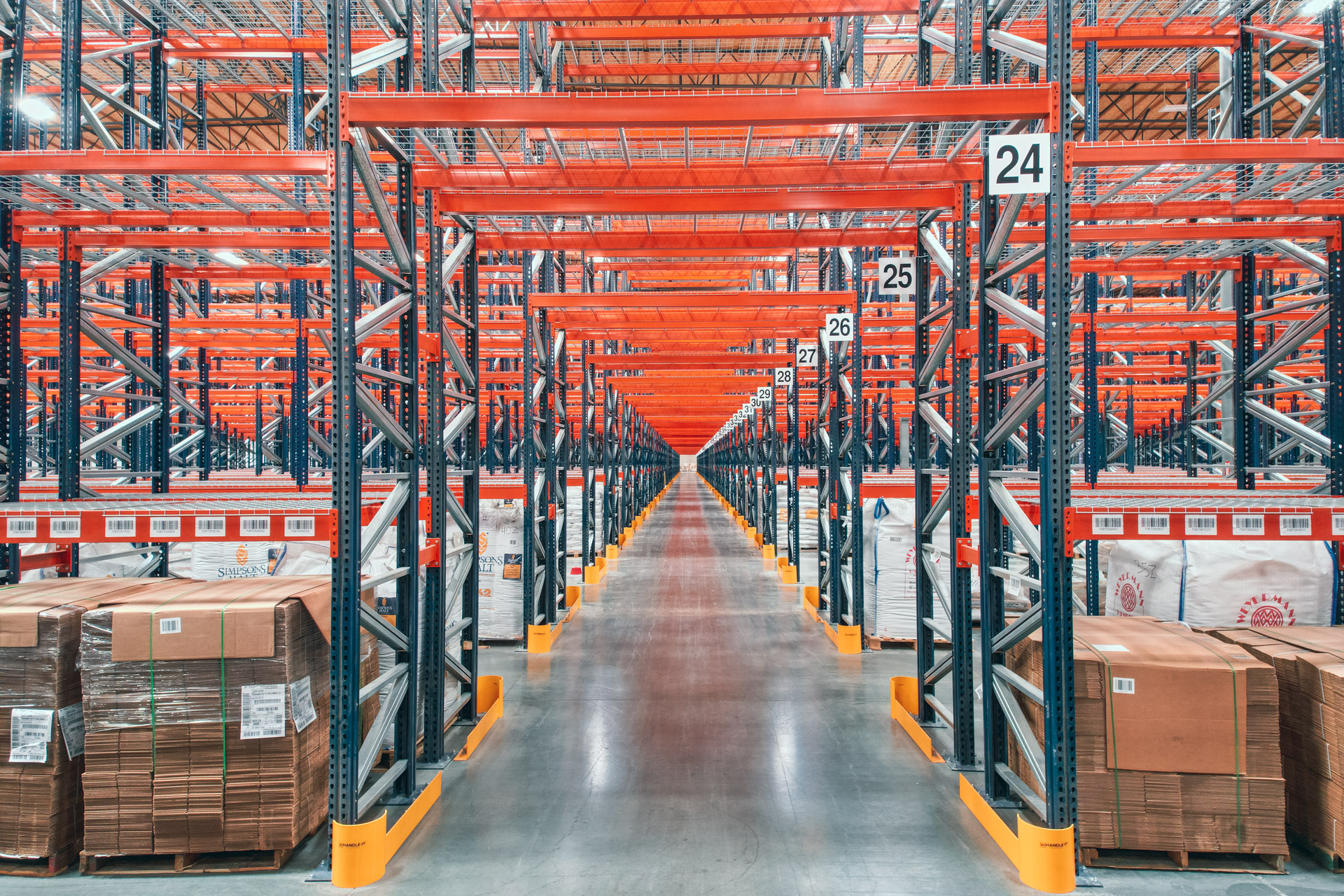 Industrial pallet racking installation in Ellenton warehouse